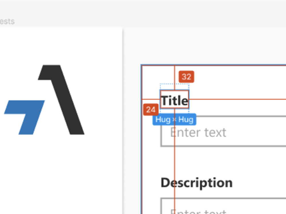Figma allows you to show pixel distances and element sizes