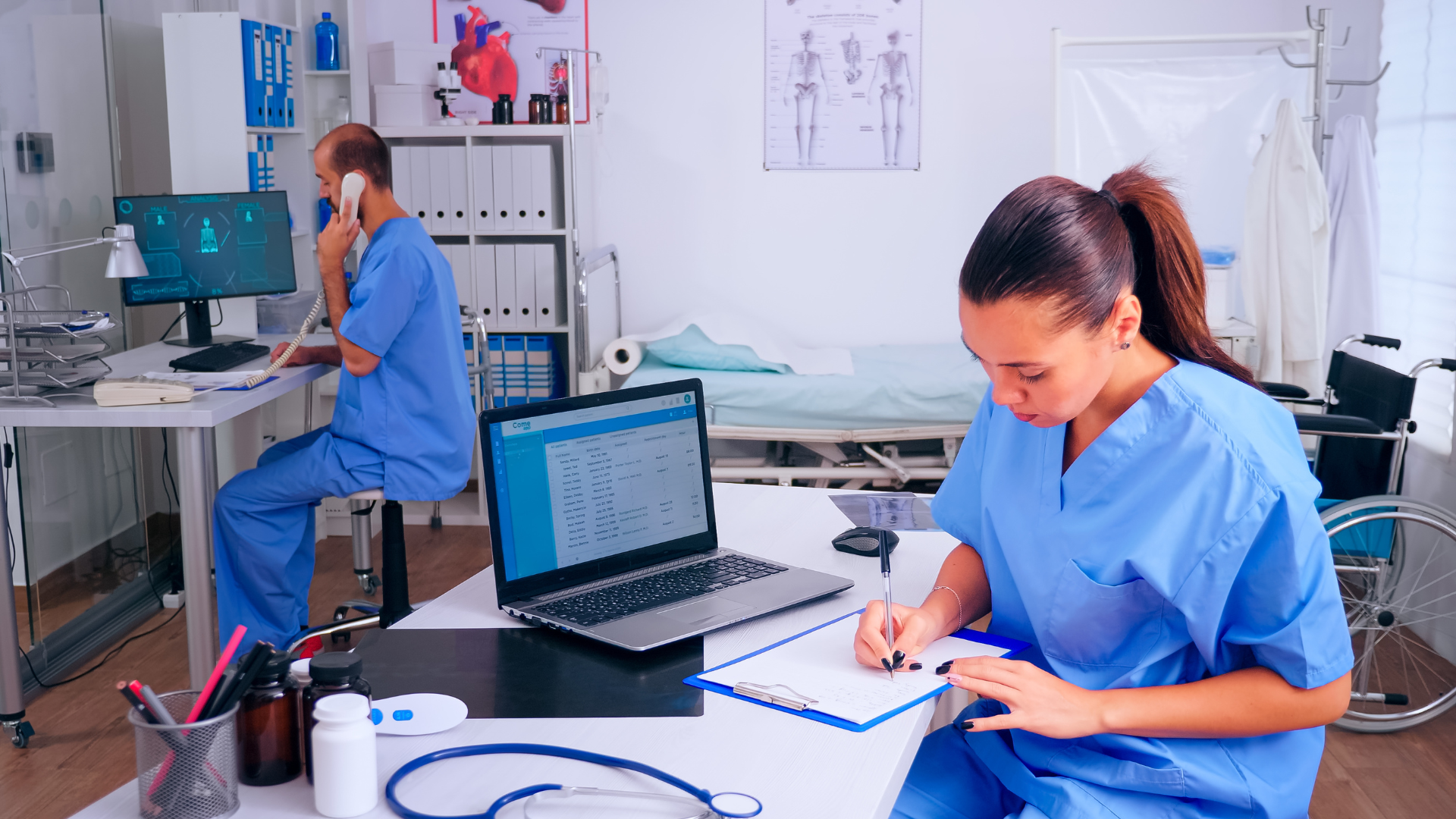 Header banner for the patient case documentation process