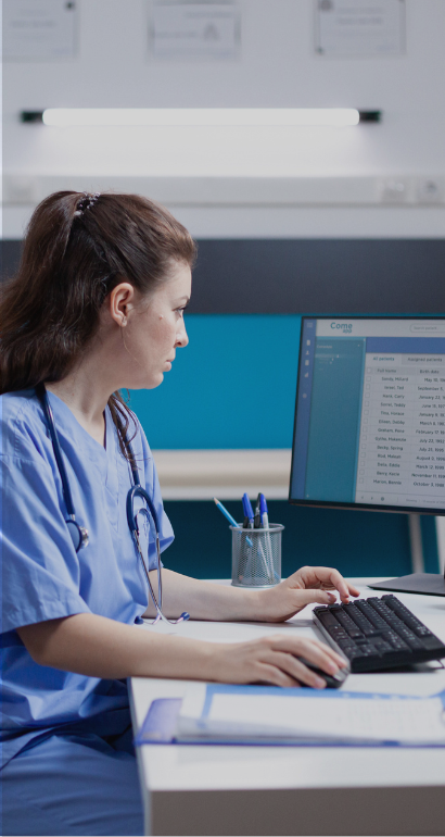 Contact banner for healthcare automation solutions